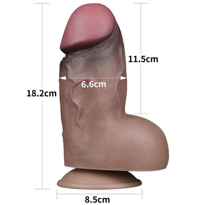 LOVETOY - DILDO DOBLE CAPA SILICONA PLATINUM 7