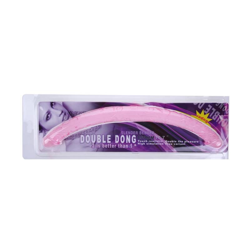 BAILE - DILDO DOBLE COLOR ROSA 44 CM