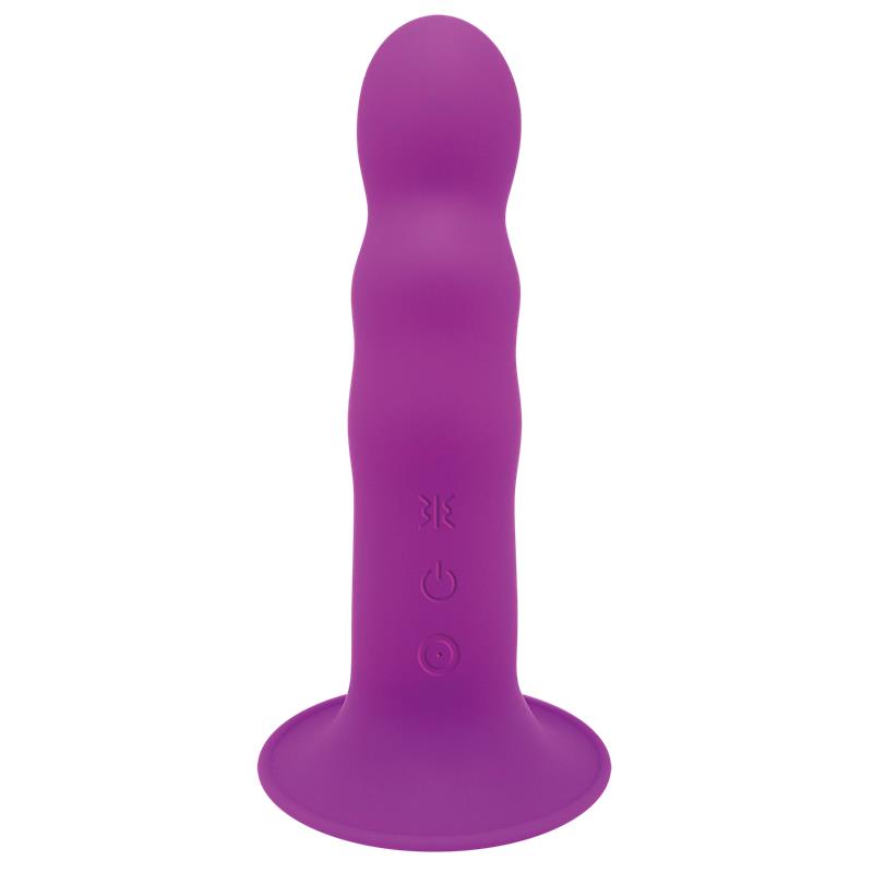 ADRIEN LASTIC - DILDO DOBLE DENSIDAD VIBRACIÓN HITSENS 3 PÚRPURA