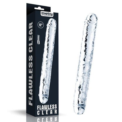 LOVETOY - DILDO DOBLE FLAWLESS CLEAR 12 TRANSPARENTE