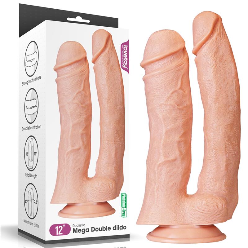LOVETOY - DILDO DOBLE KING 12 NATURAL