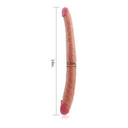 LOVETOY - DILDO DOBLE LADYKILLER 14 NATURAL
