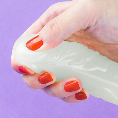 LOVETOY - DILDO DOBLE LUMINO 14.5 LUZ AZUL