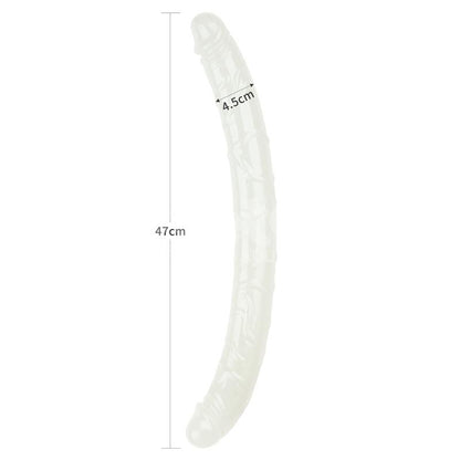 LOVETOY - DILDO DOBLE LUMINO LUZ AZUL 18.5