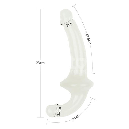 LOVETOY - DILDO DOBLE LUMINO PLAY LUZ AZUL 10.5
