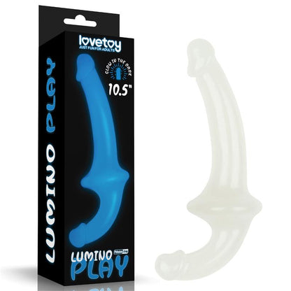 LOVETOY - DILDO DOBLE LUMINO PLAY LUZ AZUL 10.5