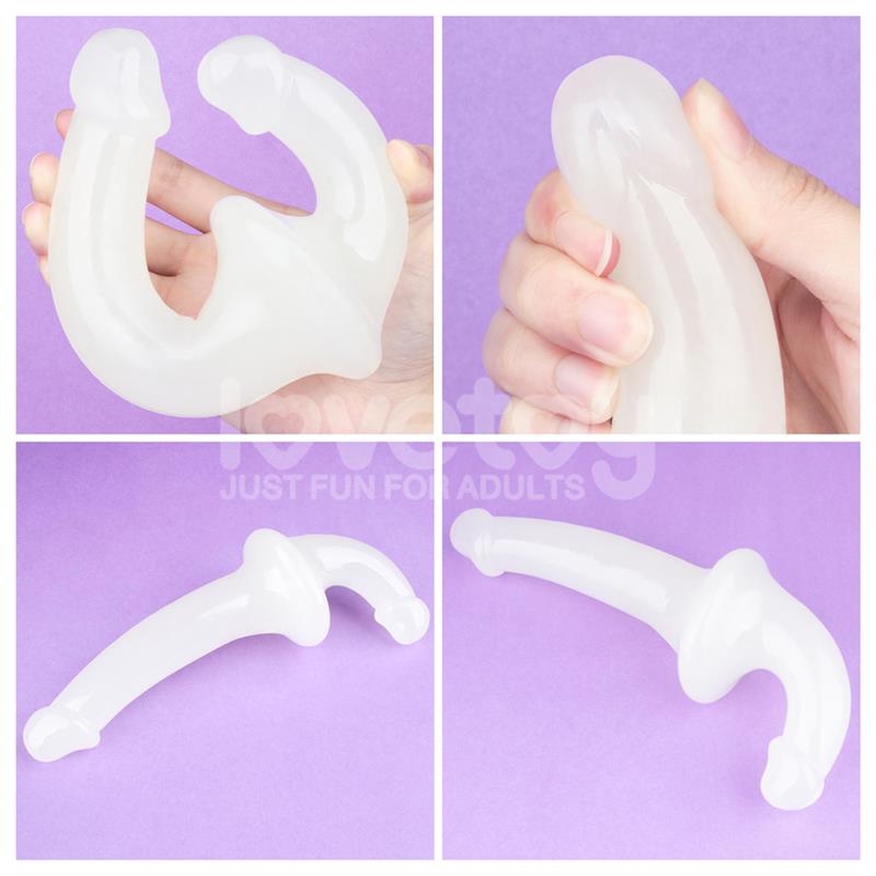 LOVETOY - DILDO DOBLE LUMINO PLAY LUZ AZUL 10.5