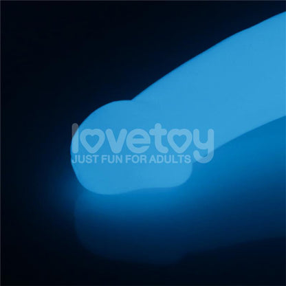 LOVETOY - DILDO DOBLE LUMINO PLAY LUZ AZUL 10.5