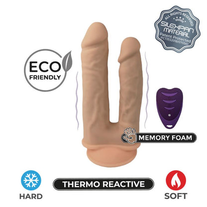 SILEXD - DILDO DOBLE PENETRACIÓN 2 MOTORES CONTROL REMOTO