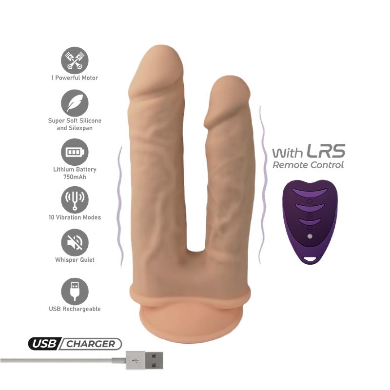 SILEXD - DILDO DOBLE PENETRACIÓN 2 MOTORES CONTROL REMOTO