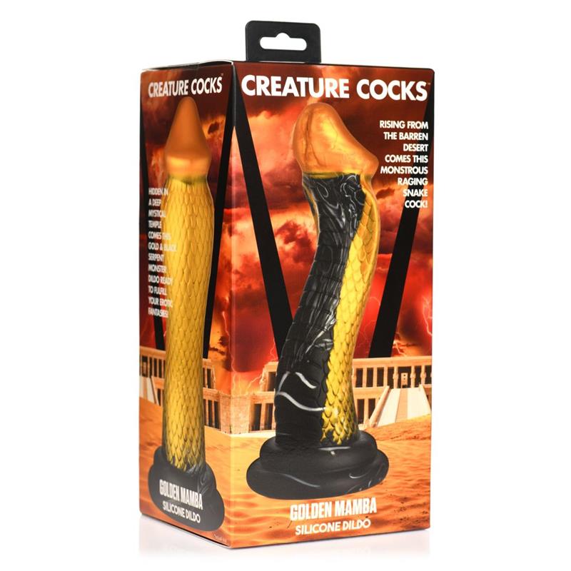 CREATURE COCKS - DILDO DORADO GOLDEN MAMBA