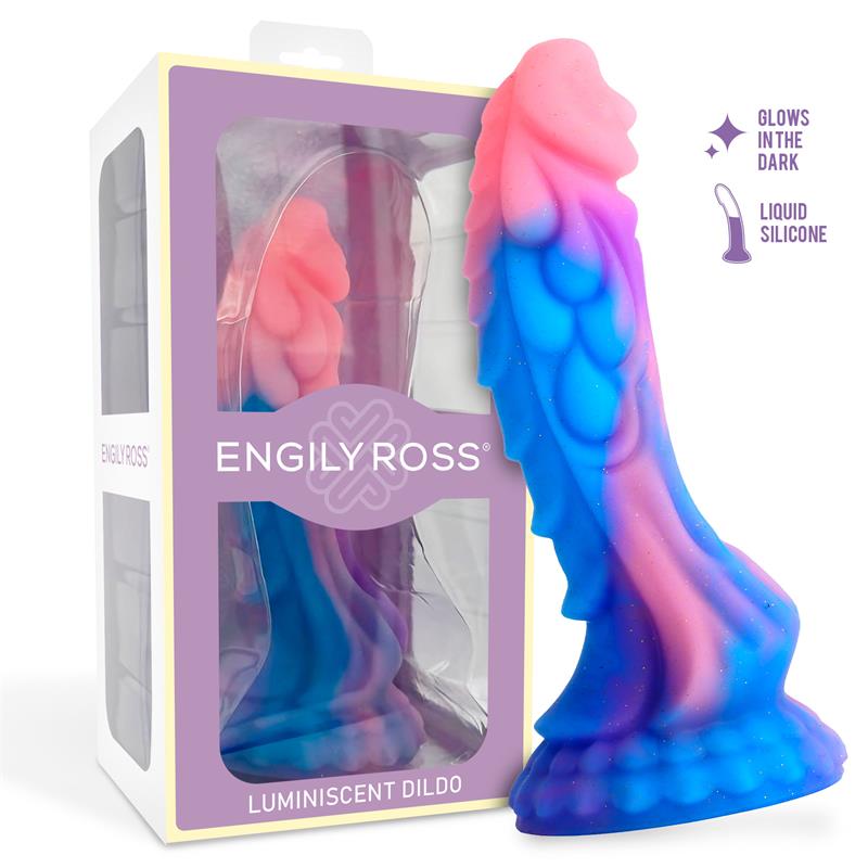 DILDOX BY ENGILY ROSS - DILDO DRAGÓN BRILLA EN LA OSCURIDAD 18 CM