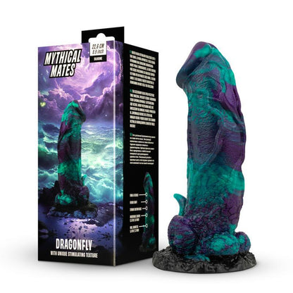 MYTHICAL MATES - DILDO DRAGONFLY PÚRPURA Y VERDE 22.6 CM - 8.9