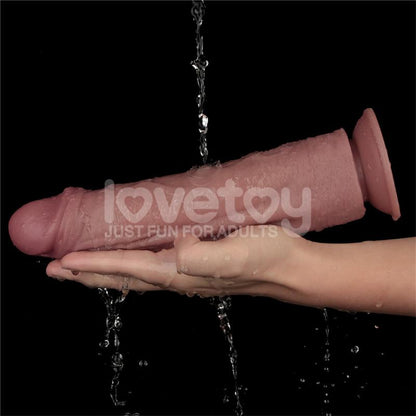 LOVETOY - DILDO DUAL DENSITY CON VIBRACIÓN 10.5
