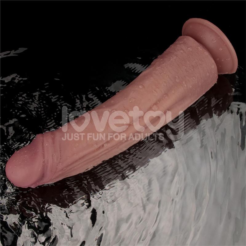 LOVETOY - DILDO DUAL DENSITY CON VIBRACIÓN 10.5