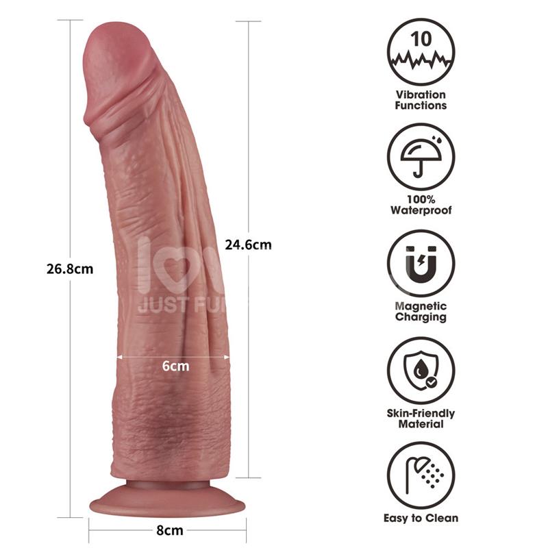 LOVETOY - DILDO DUAL DENSITY CON VIBRACIÓN 10.5