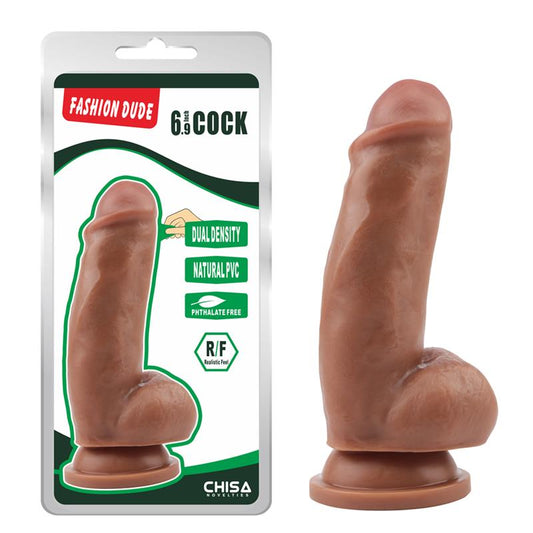 CHISA - DILDO DUAL DENSITY FASHION DUDE 17.5 X 4.9 CM BRONCEADO