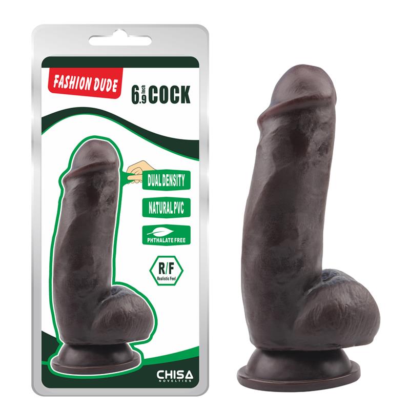 CHISA - DILDO DUAL DENSITY FASHION DUDE 17.5 X 4.9 CM MARRON