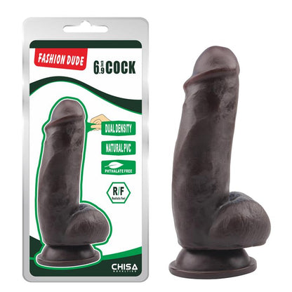 CHISA - DILDO DUAL DENSITY FASHION DUDE 17.5 X 4.9 CM MARRON