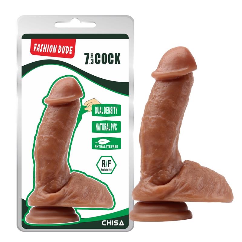 CHISA - DILDO DUAL DENSITY FASHION DUDE 18.5 X 4.3 CM BRONCEADO
