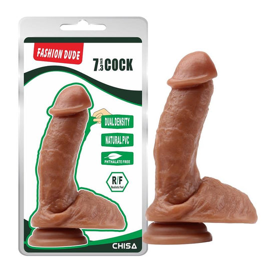 CHISA - DILDO DUAL DENSITY FASHION DUDE 18.5 X 4.3 CM BRONCEADO