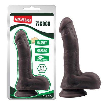 CHISA - DILDO DUAL DENSITY FASHION DUDE 20.5 X 4.5 CM MARRON