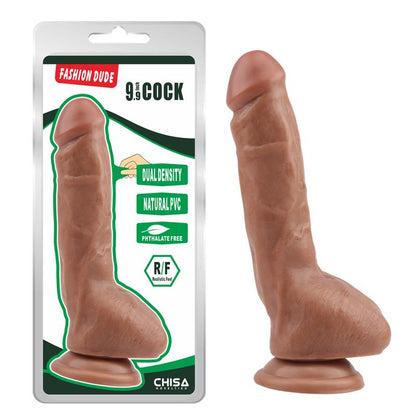 CHISA - DILDO DUAL DENSITY FASHION DUDE 23 X 4.3 CM BRONCEADO