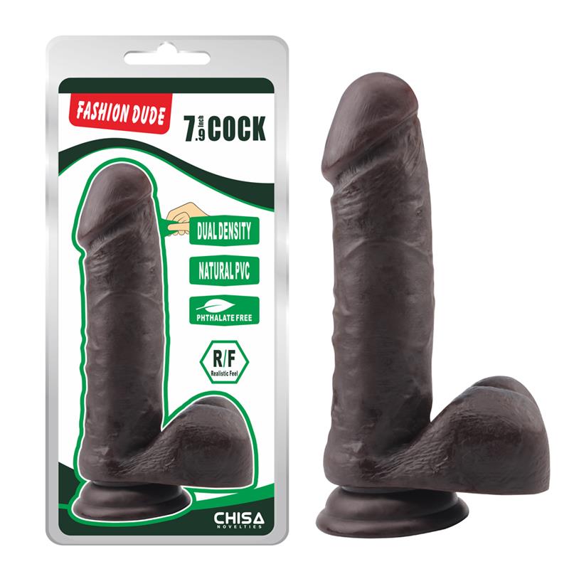 CHISA - DILDO DUAL DENSITY FASHION DUDE 7.9 MARRON
