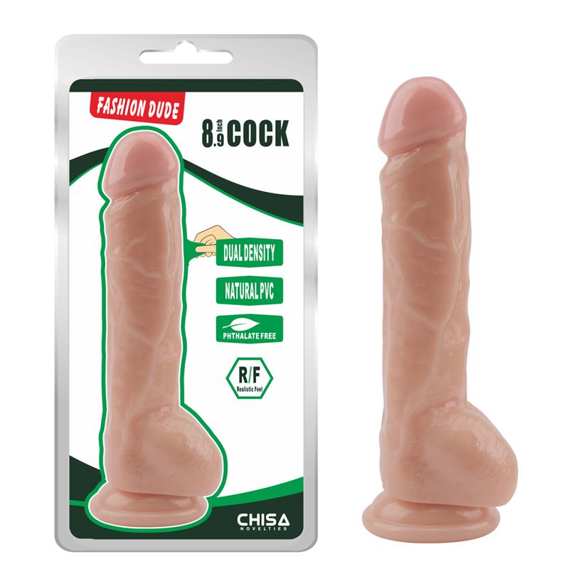 CHISA - DILDO DUAL DENSITY FASHION DUDE 8.9 NATURAL
