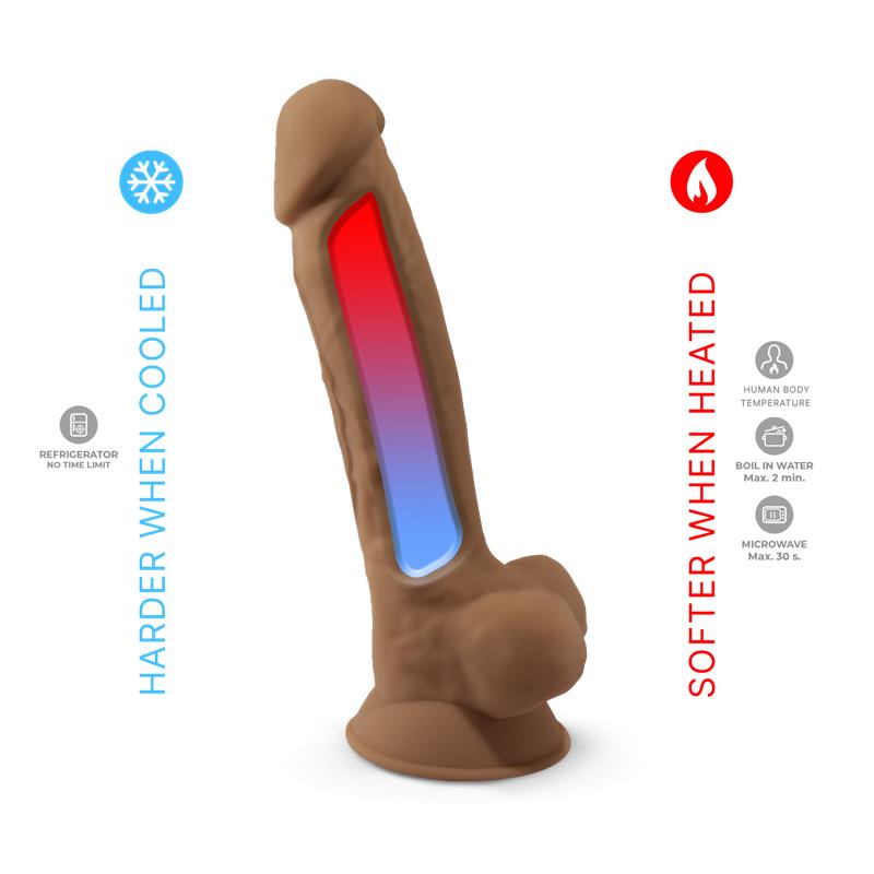 SILEXD - DILDO DUAL DENSITY MOD. 1 - 7 CARAMEL