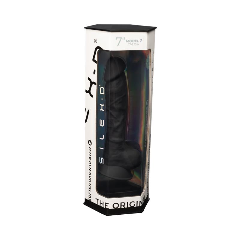 SILEXD - DILDO DUAL DENSITY MOD. 1 - 7 NEGRO