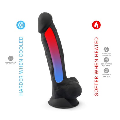 SILEXD - DILDO DUAL DENSITY MOD. 1 - 8 NEGRO