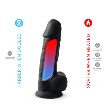 SILEXD - DILDO DUAL DENSITY MOD. 1 - 8.5 NEGRO