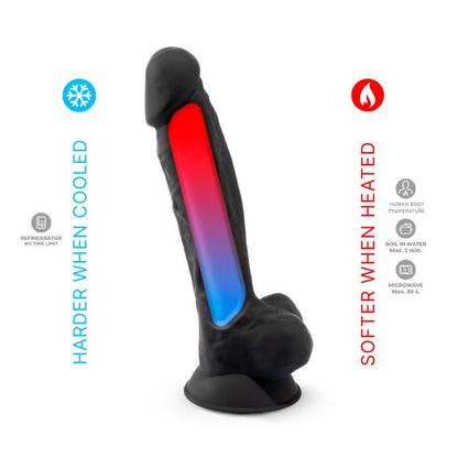 SILEXD - DILDO DUAL DENSITY MOD. 1 - 9 NEGRO