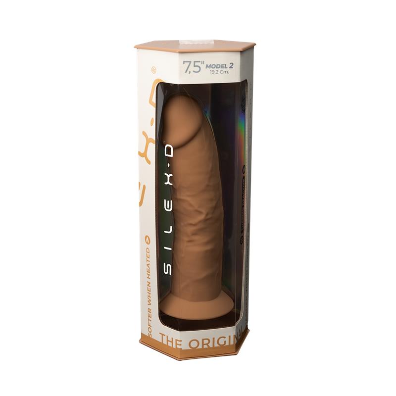 SILEXD - DILDO DUAL DENSITY MOD. 2 - 7.5 CARAMEL