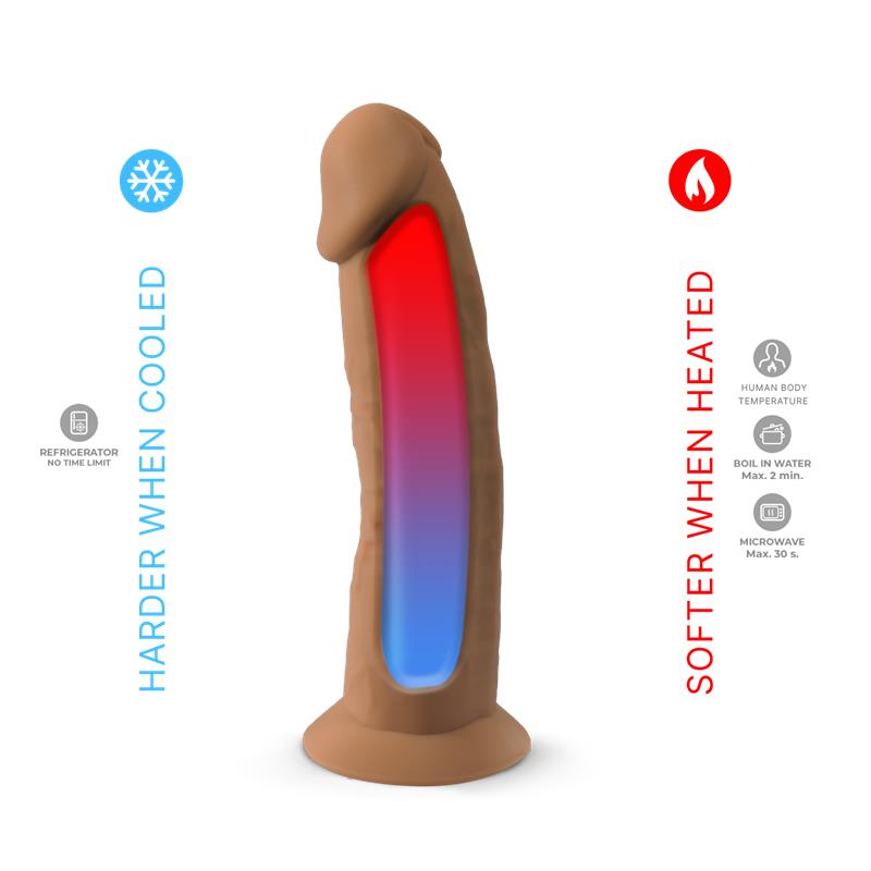 SILEXD - DILDO DUPLA DENSIDADE MOD. 2 - 7.5 CARAMELO