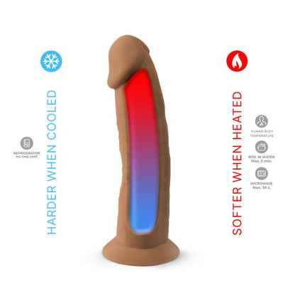 SILEXD - DILDO DUPLA DENSIDADE MOD. 2 - 7.5 CARAMELO