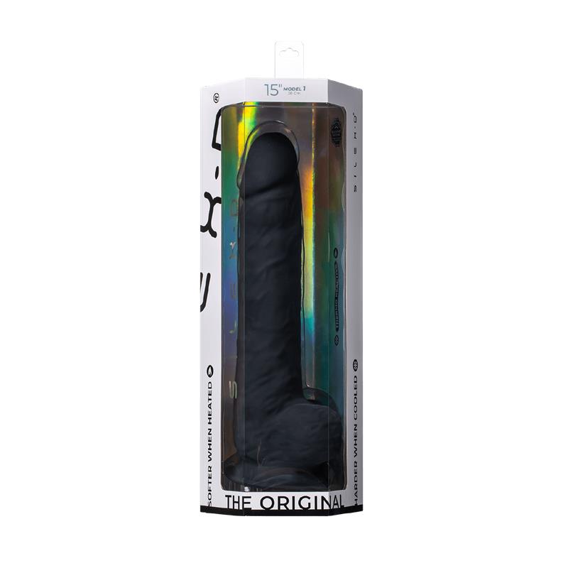 SILEXD - DILDO DUAL DENSITY MODEL 1 15 NEGRO