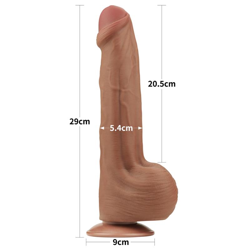 LOVETOY - DILDO DUAL DENSITY PIEL DESIZANTE RETRACTIL 11.5