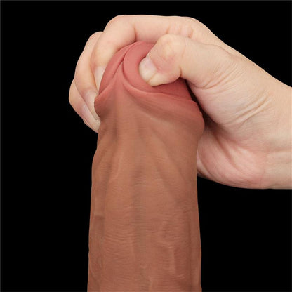 LOVETOY - DILDO DUAL DENSITY PIEL DESIZANTE RETRACTIL 11.5