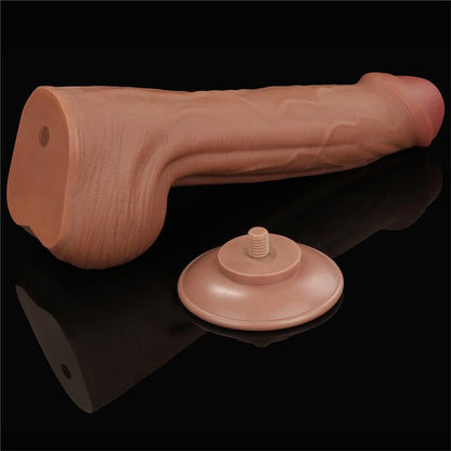 LOVETOY - DILDO DUAL DENSITY PIEL DESIZANTE RETRACTIL 11.5