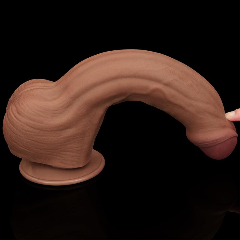 LOVETOY - DILDO DUAL DENSITY PIEL DESIZANTE RETRACTIL 11.5
