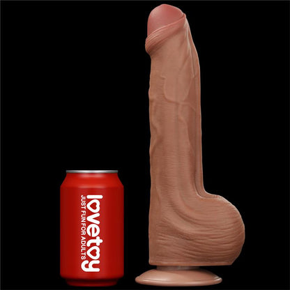LOVETOY - DILDO DUAL DENSITY PIEL DESIZANTE RETRACTIL 11.5