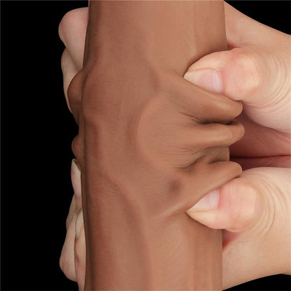 LOVETOY - DILDO DUAL DENSITY PIEL DESIZANTE RETRACTIL 11.5