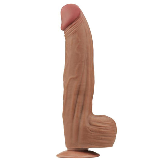 LOVETOY - DILDO DUAL DENSITY PIEL DESLIZANTE RETRACTIL 12
