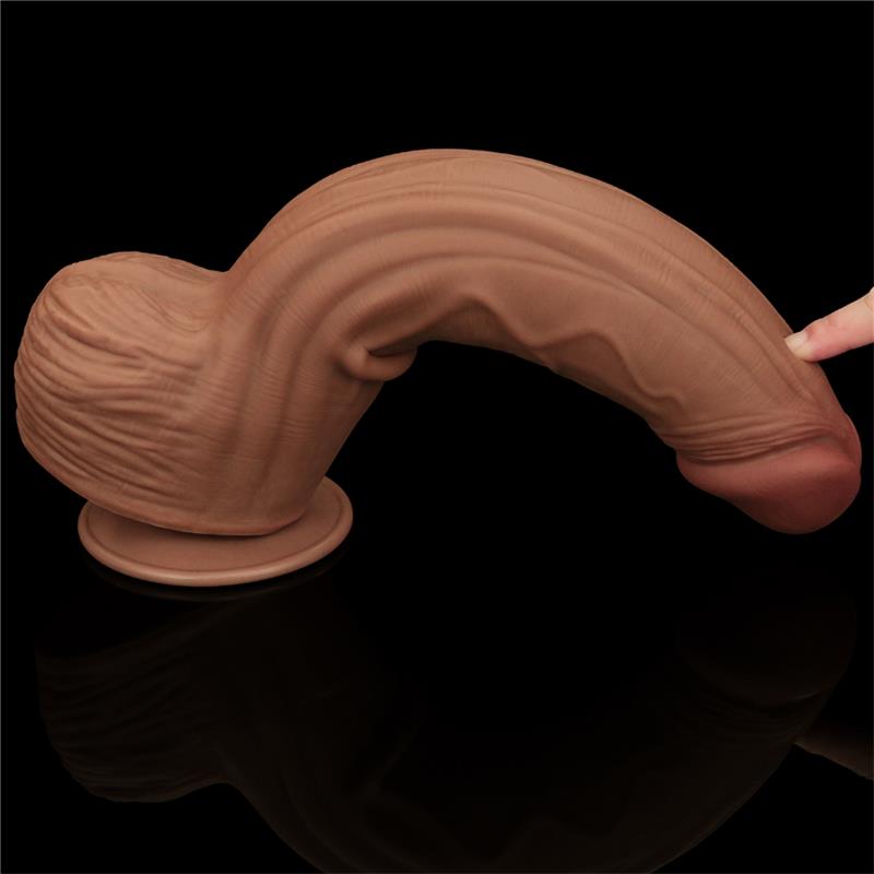 LOVETOY - DILDO DUAL DENSITY PIEL DESLIZANTE RETRACTIL 12