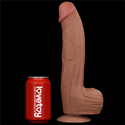 LOVETOY - DILDO DUAL DENSITY PIEL DESLIZANTE RETRACTIL 12