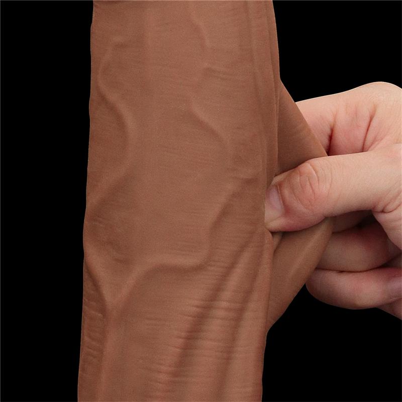 LOVETOY - DILDO DUAL DENSITY PIEL DESLIZANTE RETRACTIL 12