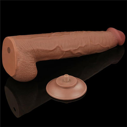 LOVETOY - DILDO DUAL DENSITY PIEL DESLIZANTE RETRACTIL 13.5