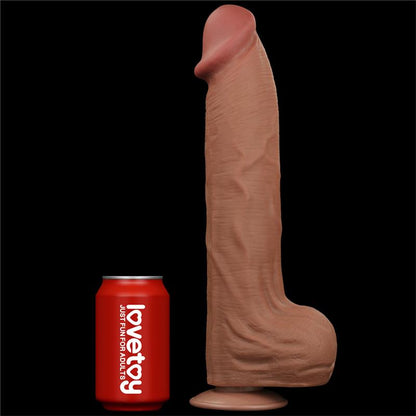 LOVETOY - DILDO DUAL DENSITY PIEL DESLIZANTE RETRACTIL 14